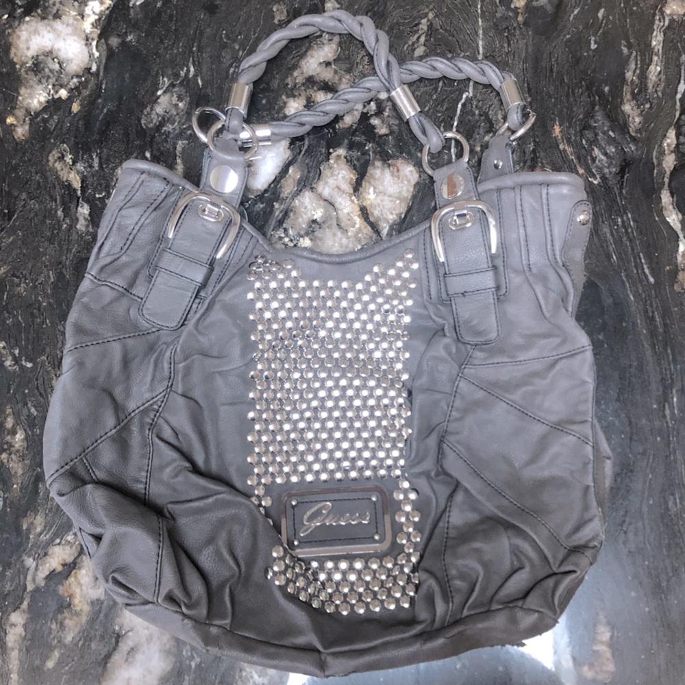 Guess oversized grey purse